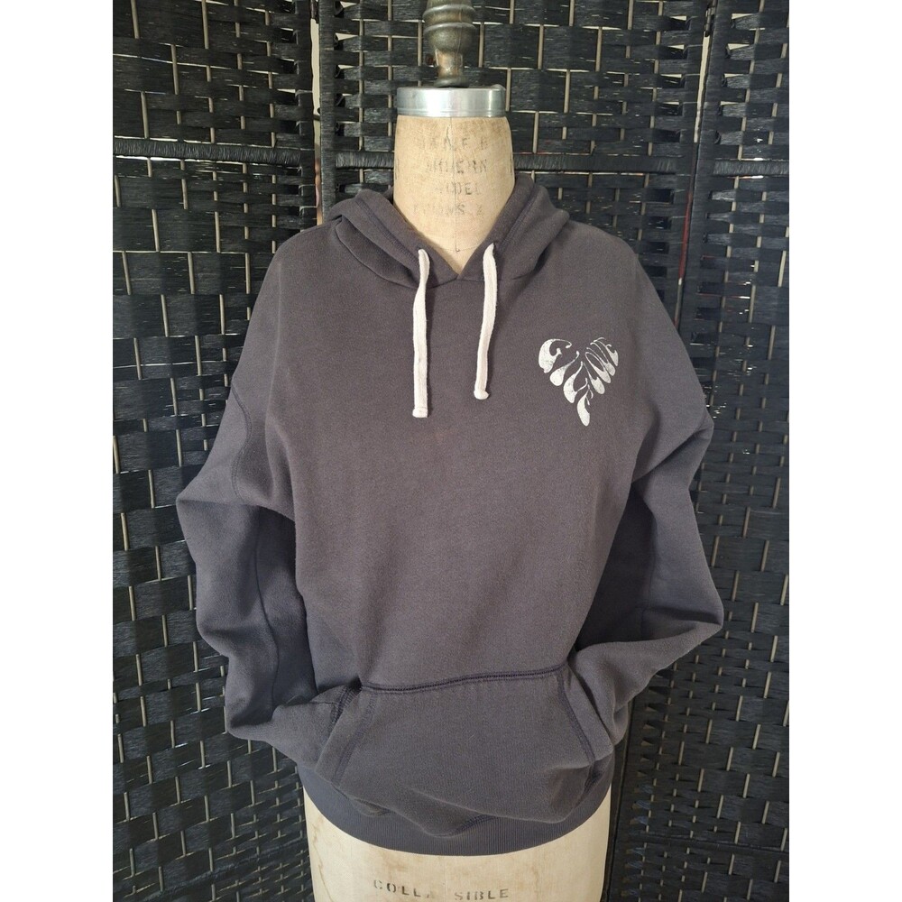 Billabong Hoodie Sweatshirt Give Love Womens Large Gray Casual Y2K Surf Skater